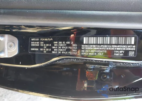 2016 Jeep Renegade Latitude из США, поврежденный, VIN ZACCJBBTXGPD41715